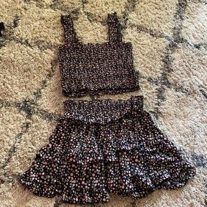 matching set crop tank and skirt